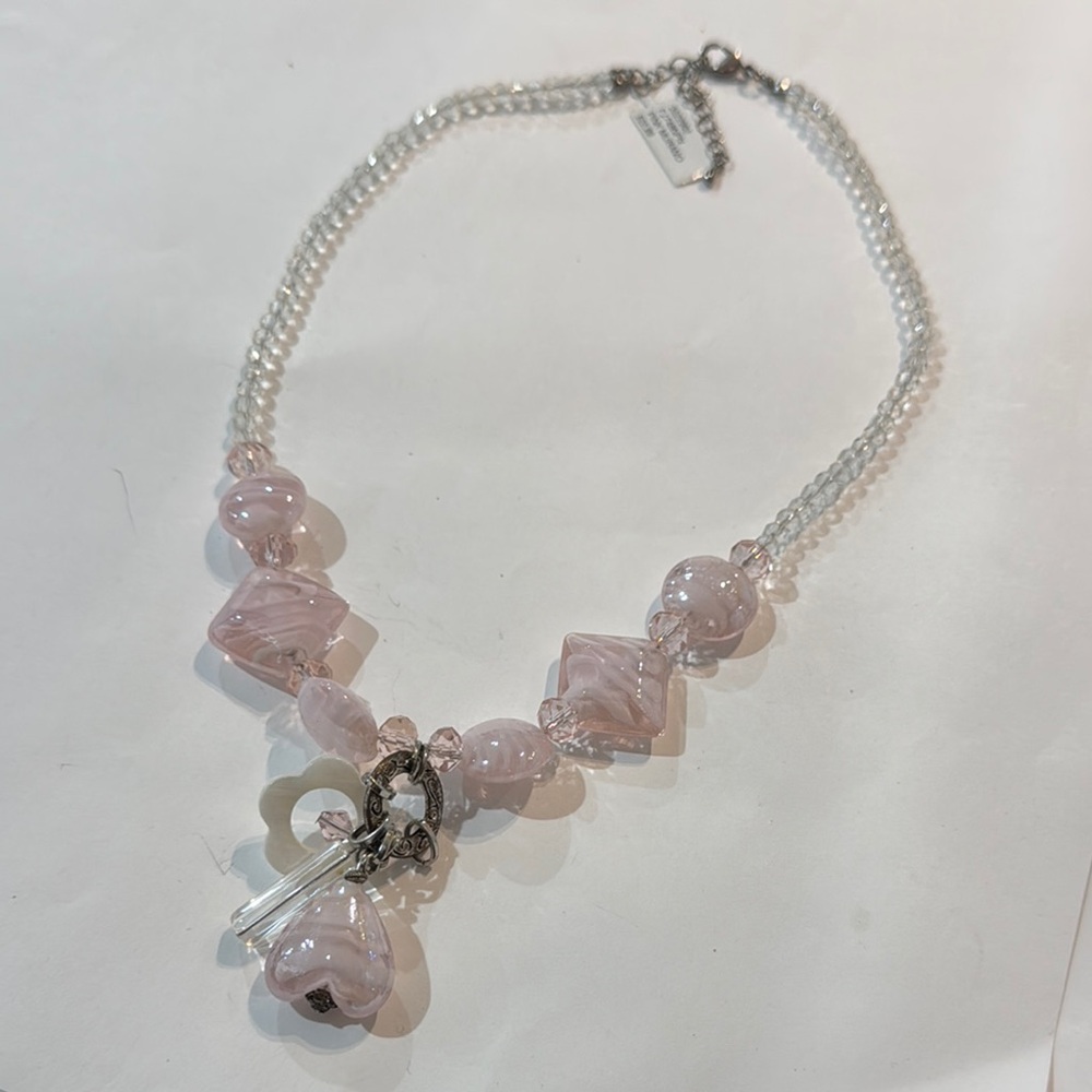 NWT Murano Elegant Pink Beaded Necklace